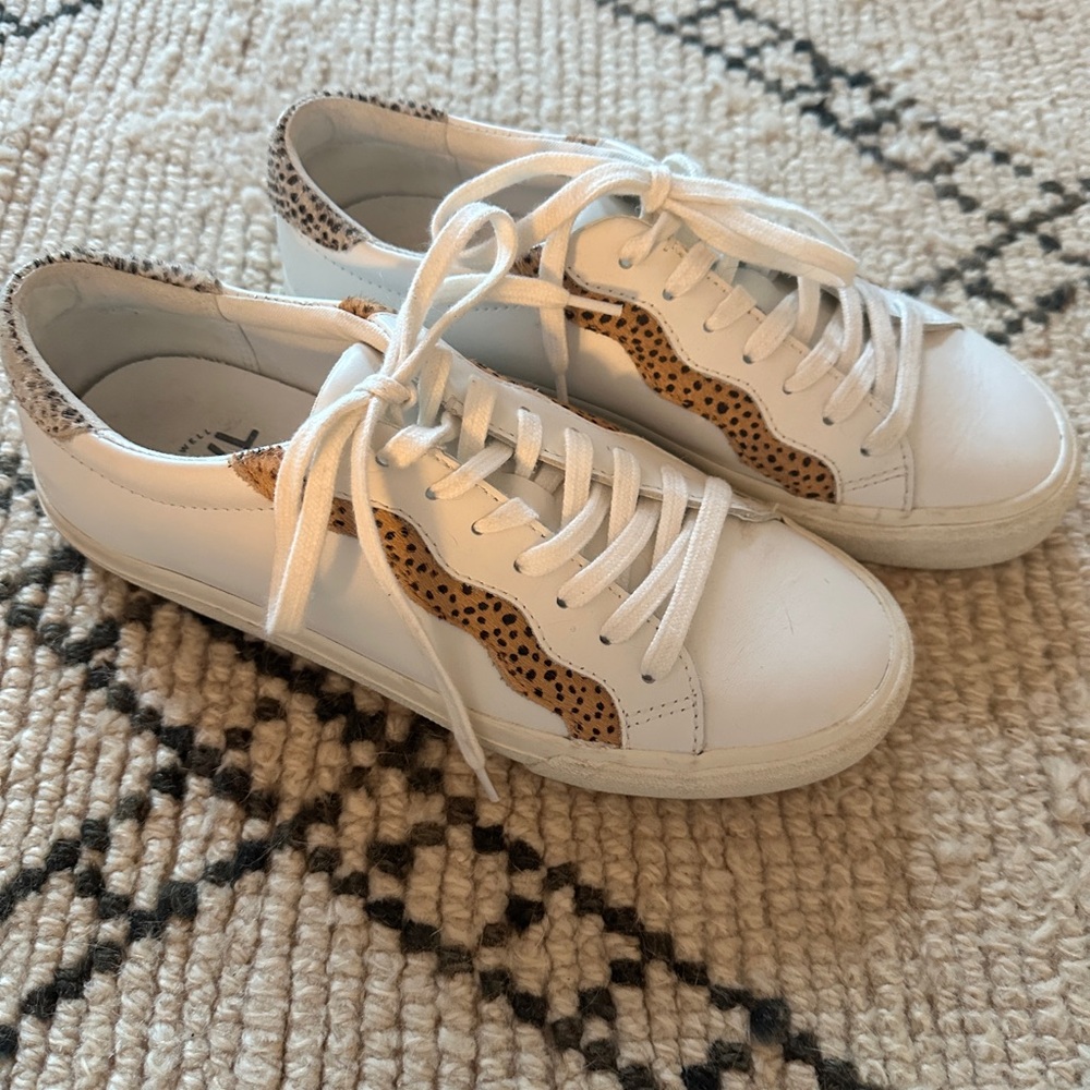 Madewell leopard pony hair sneakers
